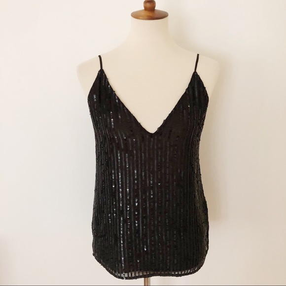 L'Agence Gabriella Sequin Camisole Tank Top Sz S - Picture 3 of 8